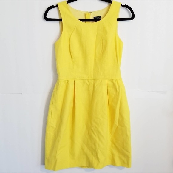 J Crew Factory Yellow Basketweave Dress - Picture 2 of 7